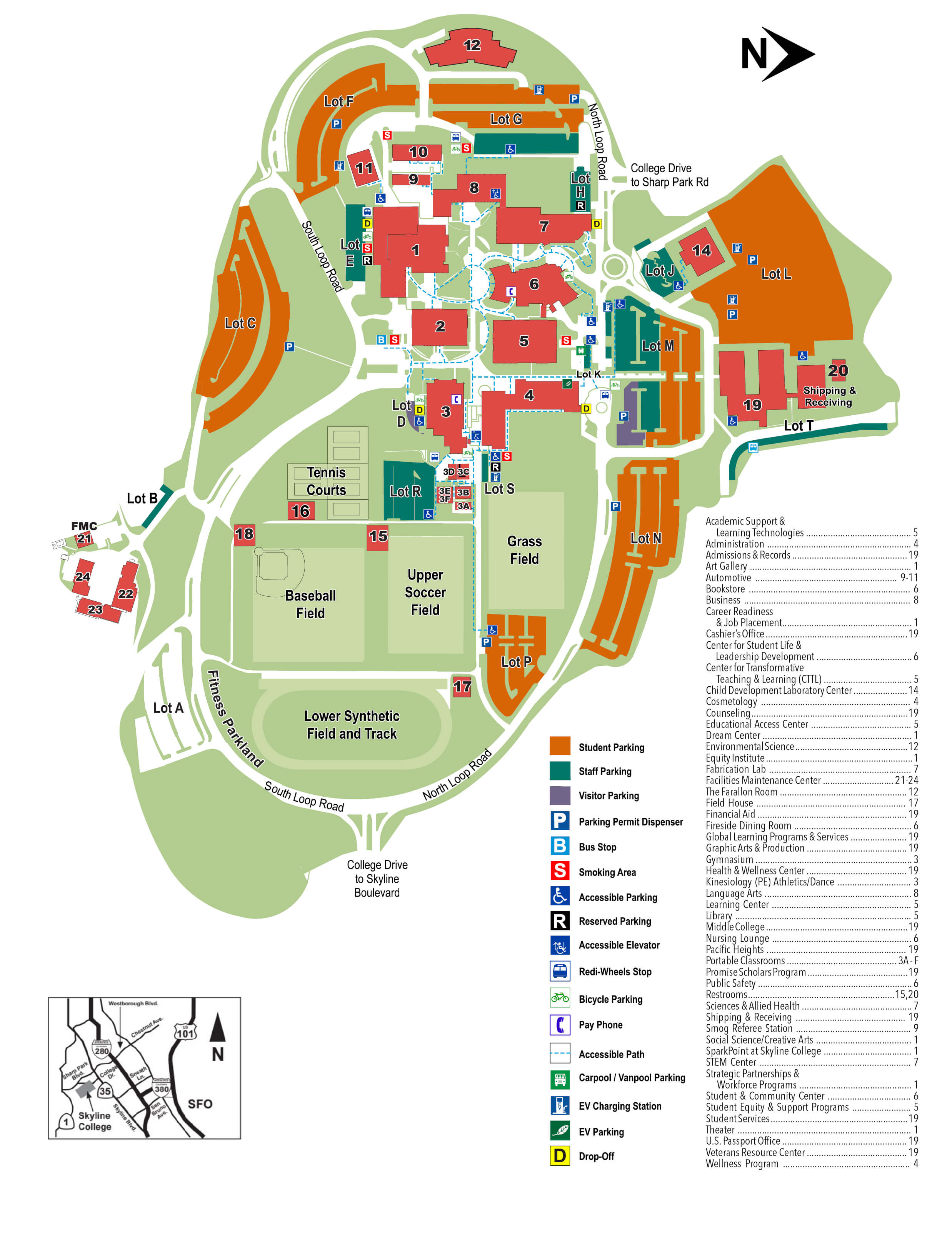 Skyline College Campus Map
